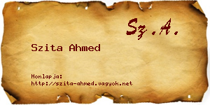Szita Ahmed névjegykártya